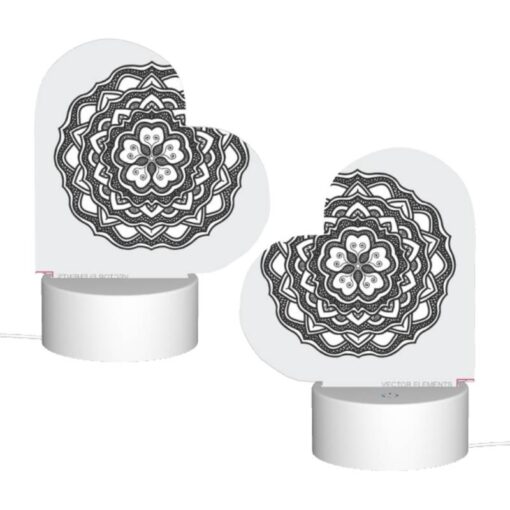 Love Acrylic Night Light, A Black And White Drawing Of A Flower. -Nuas Diy Shop 00473055b3ef354a934807a51e1069325b1ee1ca