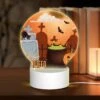 Round Acrylic Night Light, A Halloween Poster With A Cat -Nuas Diy Shop 00a248a7b0e844ec92927740a8b86eb49d712e25