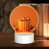 Round Acrylic Night Light, A Stack Of Pumpkins With Leaves On Top. -Nuas Diy Shop 00eb61768f3ae6531486cfaecfe7683255edd3b8