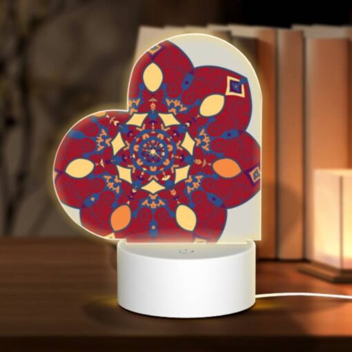 Love Acrylic Night Light, A Colorful Flower Design With A Yellow Center. -Nuas Diy Shop 01317cbe099b0c3eff828519e129d6b85c0db1e4