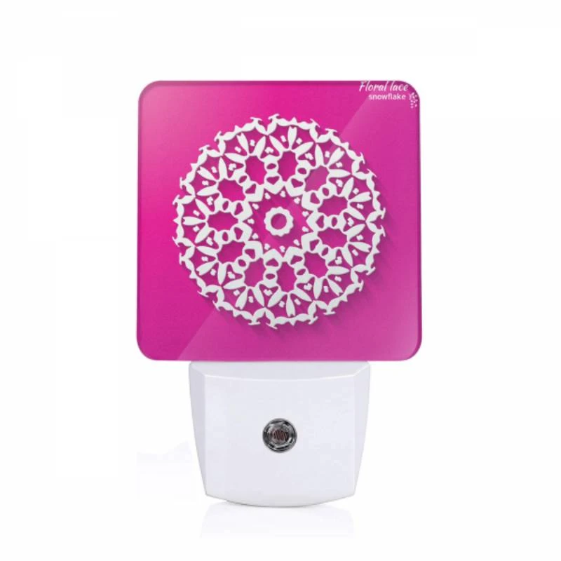 Night Light, A white snowflake design on a pink background. Night Light, A White Snowflake Design On A Pink Background. -Nuas Diy Shop 01511fcb3099ecce3fc7a866eeb81b8e747cfdae