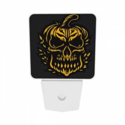 Night Light Set Of 2, A Skull With A Pumpkin Face. -Nuas Diy Shop 017732a4863c62f1b4cdea34886a1c912ea68cce