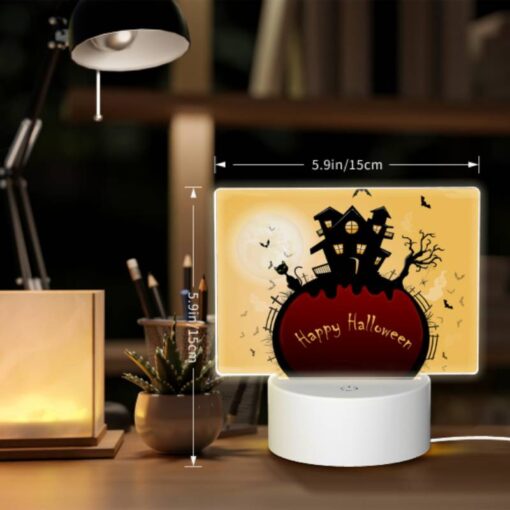 Rectangular Acrylic Night Light, A Halloween Themed Image With A House -Nuas Diy Shop 0192c1e2ec735167de5e9170109f763472bfaed8