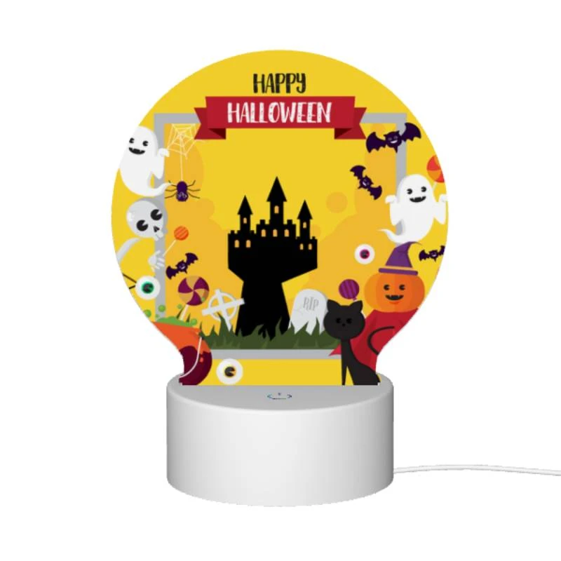 Round Acrylic Night Light, A colorful Halloween scene with a castle Round Acrylic Night Light, A Colorful Halloween Scene With A Castle -Nuas Diy Shop 01a953dc96610dd305935ff3fe11b039758b847f