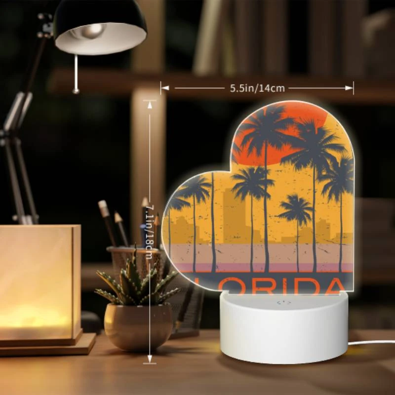Love Acrylic Night Light, A sunset over a city with the word Florida written in the foreground. Love Acrylic Night Light, A Sunset Over A City With The Word Florida Written In The Foreground. -Nuas Diy Shop 01f13f38b8100fb025b88639d64c611d62aa6e0e