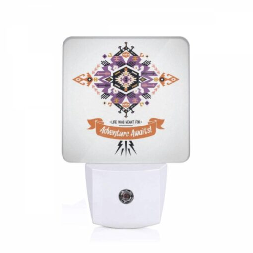 Night Light, A Colorful Design With The Words "Life Was Meant For Adventure!" Written In Orange. -Nuas Diy Shop 022c5dfed068bc3818279d706ee1f3b94bb0e56f