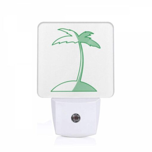 Night Light, A Green Palm Tree On A White Background. -Nuas Diy Shop 024f82ab1b4c51cbfd99ac3d0b88622062d6ba23