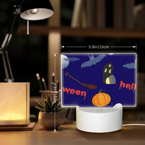 Rectangular Acrylic Night Light, A Halloween Themed Image With A Pumpkin -Nuas Diy Shop 029f698dafe4704180ea3e04b745308573651148