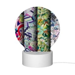 Round Acrylic Night Light, Four Colorful Designs Are Displayed In A Row. -Nuas Diy Shop 02c7771f5b0b08e23cf69de750f6b8e46f5137e6
