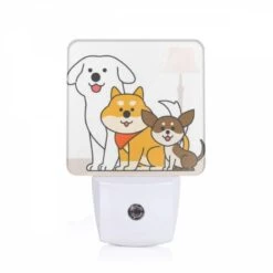 Night Light, Three Dogs Are Sitting Together