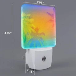 Night Light Set Of 2, A Colorful Sunset With Palm Trees In The Background. 3 Night Light Set Of 2, A Colorful Sunset With Palm Trees In The Background. -Nuas Diy Shop 033f5187c9ccec1baab2262f87f75fae0d46d0f7