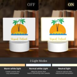 Rectangular Acrylic Night Light, A Tropical Island With A Sun And Two Palm Trees. -Nuas Diy Shop 037a7dbe15899cd54188b622f4efad536ab9ba65