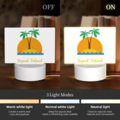 Rectangular Acrylic Night Light, A Tropical Island With A Sun And Two Palm Trees. 4 Rectangular Acrylic Night Light, A Tropical Island With A Sun And Two Palm Trees. -Nuas Diy Shop 037a7dbe15899cd54188b622f4efad536ab9ba65