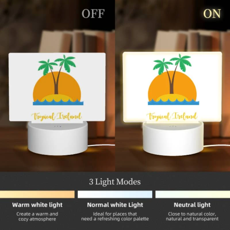 Rectangular Acrylic Night Light, A tropical island with a sun and two palm trees. Rectangular Acrylic Night Light, A Tropical Island With A Sun And Two Palm Trees. -Nuas Diy Shop 037a7dbe15899cd54188b622f4efad536ab9ba65
