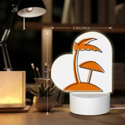 Love Acrylic Night Light, A Cartoon Drawing Of A Palm Tree With A Beach Umbrella. -Nuas Diy Shop 03ee854d17e9a86715abea52a869bf9adbff79c2