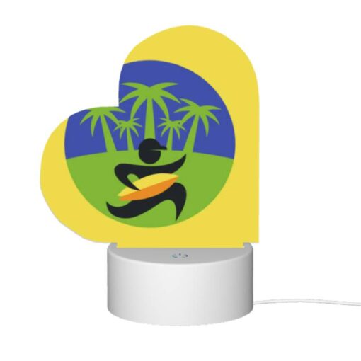 Love Acrylic Night Light, A Man Is Running With A Surfboard In His Hand. -Nuas Diy Shop 041930a31bfdf833ff2c4be15d1c0554b758dae0