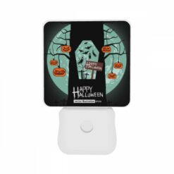 Night Light Set Of 2, A Tree With A Sign That Says Happy Halloween. -Nuas Diy Shop 046b2a63247af79ab0e4fbf6161b724bd7f0f9ac