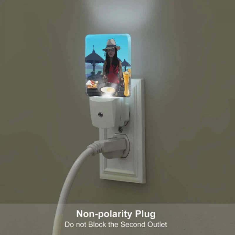 Night Light, A woman wearing a hat is sitting at a table with a plate of food in front of her. Night Light, A Woman Wearing A Hat Is Sitting At A Table With A Plate Of Food In Front Of Her. -Nuas Diy Shop 047d929df1469cc4fb85e21437b932d9b41989b0