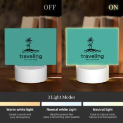 Rectangular Acrylic Night Light, A Logo For A Traveling Company. -Nuas Diy Shop 048c2a9f59a6de40ca10bad645783326a38a5a86