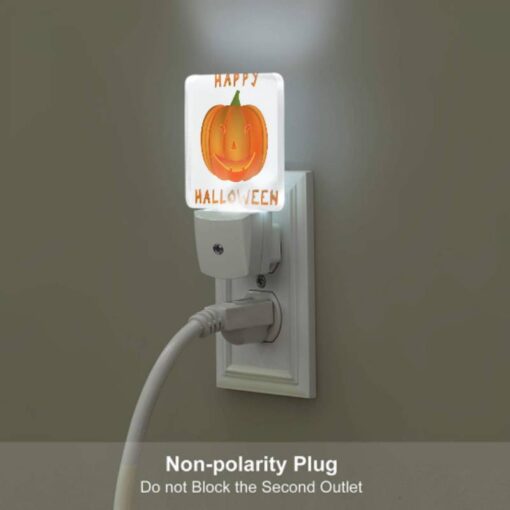 Night Light Set Of 2, A Happy Halloween Sign With A Pumpkin On It. -Nuas Diy Shop 0513667c5843256b316ffd56537f7bbcd1cabc40