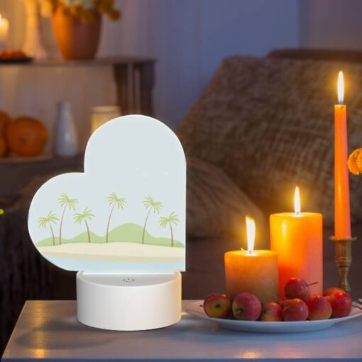 Love Acrylic Night Light, A Beautiful Beach Scene With Palm Trees And A Sunny Sky. -Nuas Diy Shop 053e9d21a2ec058a582e934f3fd9d29069e250a4