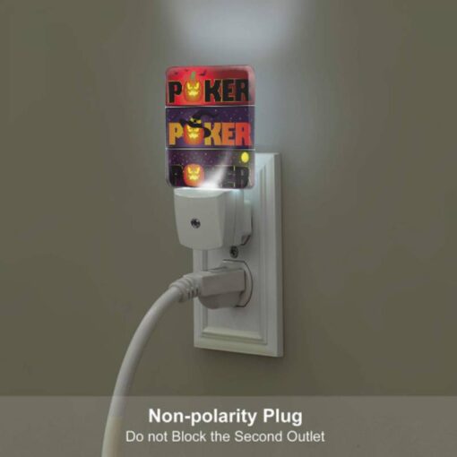 Night Light Set Of 2, A Poster With A Pumpkin On It That Says "Poker.". -Nuas Diy Shop 056314392278e459f85d0fd77a264c4500edce77