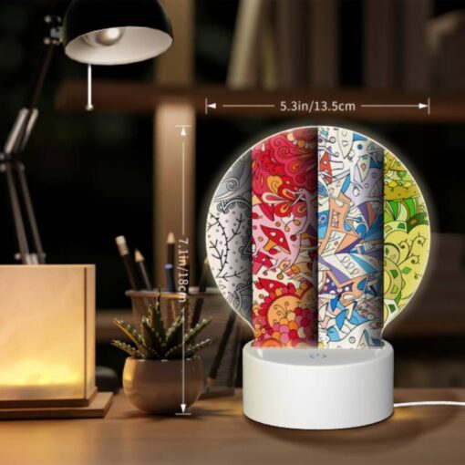 Round Acrylic Night Light, Four Different Colored Designs Of A Tree. -Nuas Diy Shop 0570c08e8969b6079fba059228d1c172af32827d