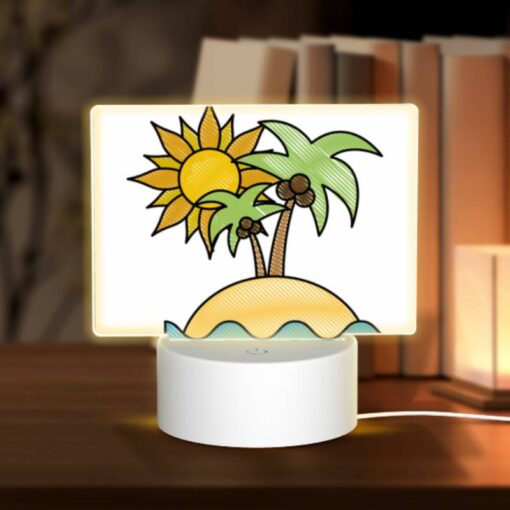 Rectangular Acrylic Night Light, A Cartoon Sun -Nuas Diy Shop 05942c66b18c517287b3a7651a6055bc0e95d263