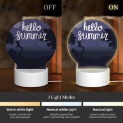 Round Acrylic Night Light, A Cat Is Sitting On A Branch In Front Of A Moon. -Nuas Diy Shop 05a976c888d7b75a36fd39acf516732ceddcc596