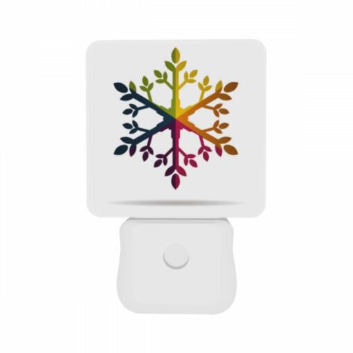 Night Light Set Of 2, A Colorful Snowflake With Green -Nuas Diy Shop 05b93d41d591903b4fe02ce3079e9e37ec032247