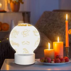 Round Acrylic Night Light, A Collection Of Summer Time Icons. -Nuas Diy Shop 05f9574f4b460567e4b49a1d181f0c93c5ba429b