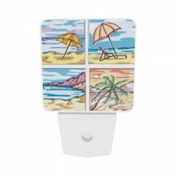 Night Light Set Of 2, A Series Of Four Pictures Of A Beach With Umbrellas And Chairs. 8 Night Light Set Of 2, A Series Of Four Pictures Of A Beach With Umbrellas And Chairs. -Nuas Diy Shop 06758fc8c28c62fd539a36c4830e4a0218482b5e
