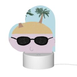 Love Acrylic Night Light, A Cartoon Drawing Of A Man With Sunglasses And A Shaggy Haircut. -Nuas Diy Shop 070b9fe47886896951ebf00b02eb8372e07efba1