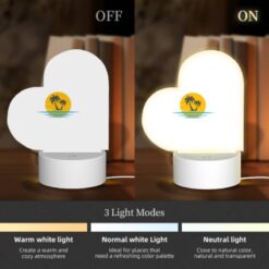 Love Acrylic Night Light, A Yellow Sun With Palm Trees In The Ocean. -Nuas Diy Shop 071aa039a311ae4723d30a25fe45463a23d6a86b