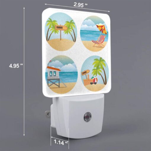 Night Light, Four Different Beach Scenes With A Miami Sign In Each. -Nuas Diy Shop 0723eb771e5e1f8f7b185d0cad56d672ea1834b8