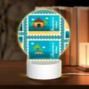 Round Acrylic Night Light, A Collection Of Six Different Colored Postage Stamps Featuring Beach And Tropical Themes. -Nuas Diy Shop 072afa1eee8caae3e2bc4336239cbabea7a50527