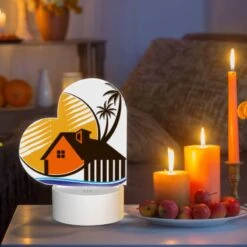 Love Acrylic Night Light, A House With A Palm Tree In Front Of It. -Nuas Diy Shop 07b344a5d70a7c14dd63dd729e7bbb8d7f661db3