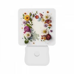 Night Light Set Of 2, A White Square With A Flower Arrangement In The Middle. -Nuas Diy Shop 0814cf9854b587c7a0463d0667fd952ce448e536