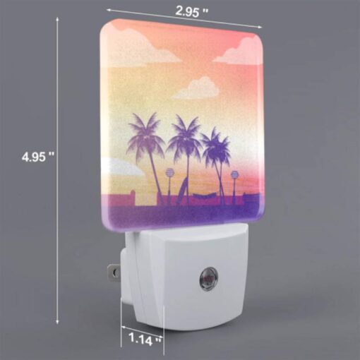 Night Light, A Sunset With Palm Trees In The Background. -Nuas Diy Shop 084128e5d4807ebd5a0d68b30af5e2f652d1584d