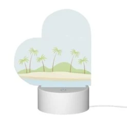 Love Acrylic Night Light, A Beautiful Beach Scene With Palm Trees And A Sunny Sky. -Nuas Diy Shop 0877a695b02139ccb37a25b61d29abef6b650056