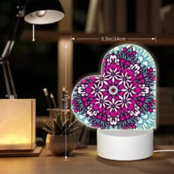 Love Acrylic Night Light, A Colorful Flower Design With Pink And Purple Hues. -Nuas Diy Shop 08fafdc98b6c67fc8ea4124086f218bdd7dc9a45