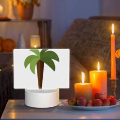 Rectangular Acrylic Night Light, A Green And Brown Carrot Is Sticking Out Of The Ground. -Nuas Diy Shop 0947930784ebc5738b4534b5913acb84260faedc