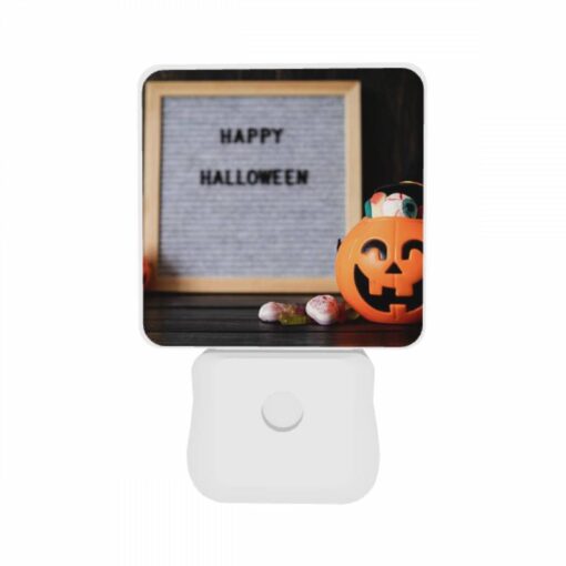 Night Light Set Of 2, A Happy Halloween Sign Is Displayed Next To A Pumpkin. -Nuas Diy Shop 0953f02e37e88ecc0fa95b6de79289c37a129850