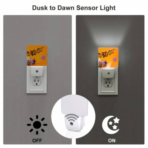 Night Light Set Of 2, A Halloween Themed Car With Ghosts On It. -Nuas Diy Shop 09925c1c74f426b83f131a9be4d9eac25f91509b