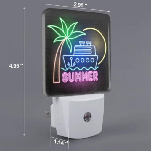 Night Light Set Of 2, A Neon Sign That Says "Summer" With A Boat On It. -Nuas Diy Shop 09a14a7174a02a0743bcacee7148fb4fedba5925