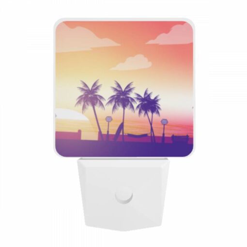 Night Light, A Sunset With Palm Trees In The Background. -Nuas Diy Shop 09a5016236ce394078416f526dbaaf39161b9ec8
