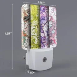 Night Light Set Of 2, Three Colorful Designs Of Flowers Are Displayed On A Wall. -Nuas Diy Shop 09f00e32e10b0cdf9d76432aa0dc7dd39f1618f3