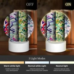 Round Acrylic Night Light, Four Colorful Designs Are Displayed In A Row. -Nuas Diy Shop 0a99021378e60d50ed73089a763c2bc6c4b7e170