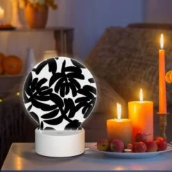 Round Acrylic Night Light, A Black And White Painting Of A Bunch Of Bananas. -Nuas Diy Shop 0ac36966dd289ff285ea0f12dd5a76f18b1a6371