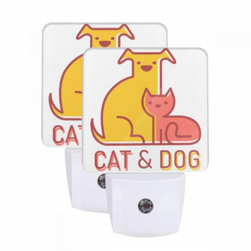 Night Light Set of 2, A yellow dog and a red cat sitting together. Night Light Set Of 2, A Yellow Dog And A Red Cat Sitting Together. -Nuas Diy Shop 0b8ecffaf1e95ef43a5ab46db7aed500857de341
